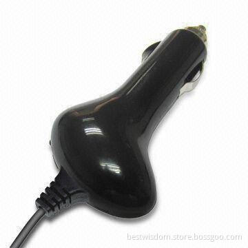 Mobile Phone Car Charger with 12 to 24V DC Input and 4.2 to 9V DC Output Voltages
